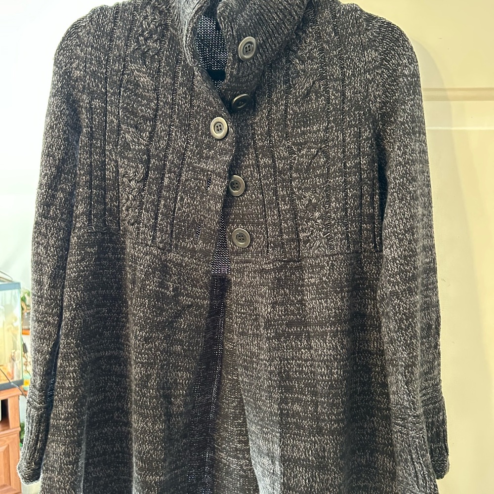 Style & Co. Gray Cardigan with Quilted Design